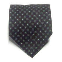 Giorgio Armani Cravatte Black Green 4 Leaf Clover Silk Necktie (57&quot;) Italy Euc - £13.50 GBP