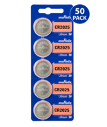 Murata CR2025 3V Lithium Coin Cell - Replaces Sony CR2025 (50 Count) - $22.32