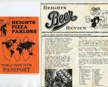 Heights Pizza Parlors World Beer Tour Passport &amp; Menu Spokane Washington... - £17.13 GBP