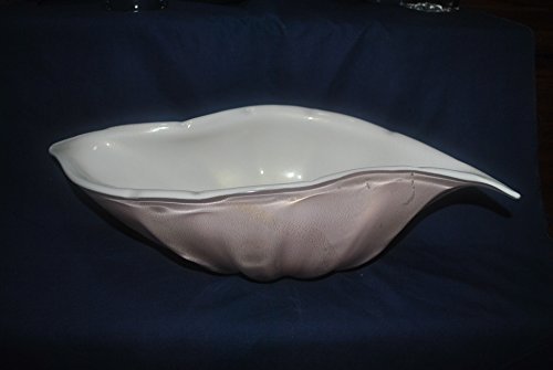 Alfredo Barbini Hand Blown Murano Art Glass Shell Centerpiece Bowl 17 3/4" - $1,975.04