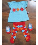 American Girl Bitty Baby Twin Argyle Outfit With Shoes - $42.07