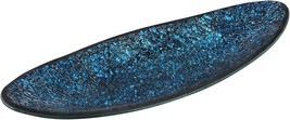 Mosaic Decorative Tray, Boat Shaped Centerpiece Bowl, Home Decor, Navy Blue - $35.97