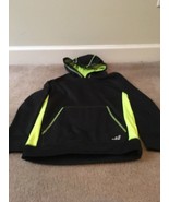 BCG Boys Black &amp; Neon Green Hoodie Sweatshirt Size XS - £30.82 GBP