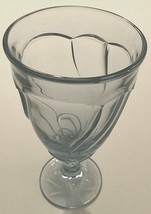 1980s Vintage Noritake Sweet Swirl Light Blue Pressed Glass Water Wine G... - $10.45
