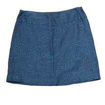 Tommy Bahama Skirt SIze 4 Navy Floral Linen Blend? Womens 30X16 - £18.63 GBP