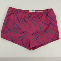 Vintage Club Robinson Swim Trunks 80s Geometric Bathing Suit Men&#39;s M 3&quot; Inseam - £23.86 GBP