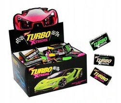 TURBO Xtreme Nostalgic bubble gum -1 box/ Pack of 100 -Made in Poland - £29.45 GBP