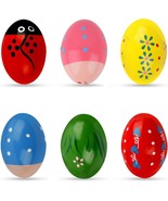 Easter Basket Stuffers, Set of 6 Easter Eggs, Wooden Percussion Musical ... - £11.64 GBP