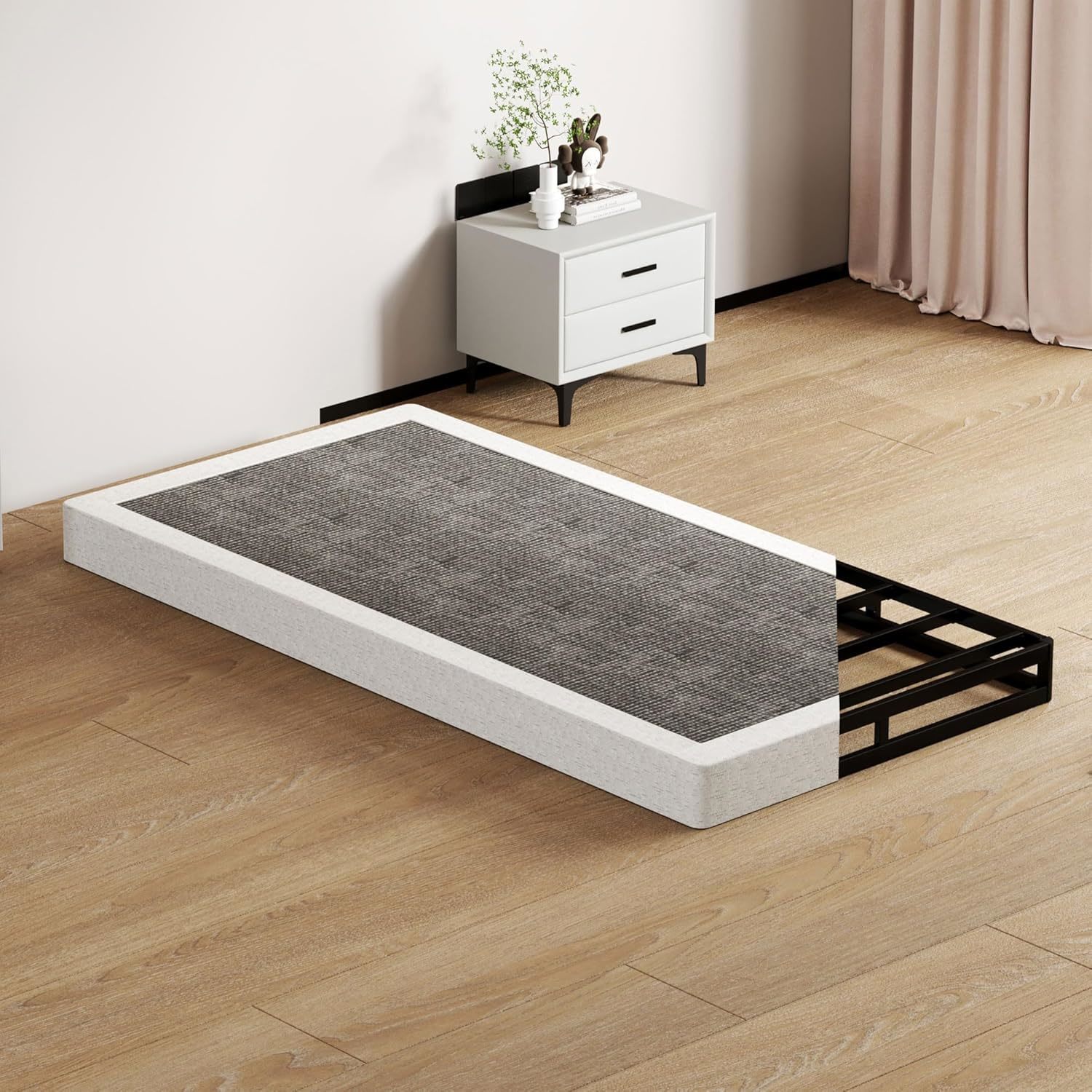 Twin Size Box Springs - 5 Inch Low Profile Mattress Foundation No, Easy ... - $76.95