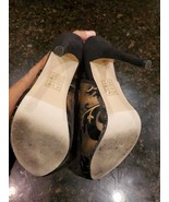 Paper Fox Womens Bronze Damask Print Velvet Embossed Size 8 - £30.90 GBP