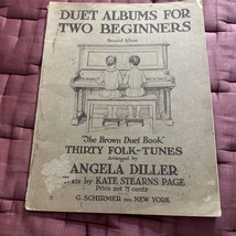 Duet Albums For Two Beginners, Thirty Folk Tunes;Diller 1924 Vintage - £18.63 GBP