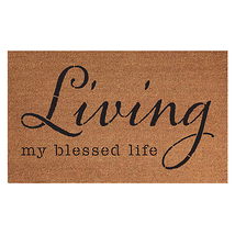 Living My Blessed Life Coir Mat - 18X30 Indoor/Outdoor - £34.61 GBP