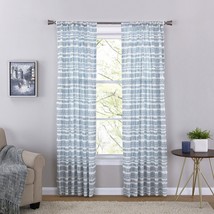 Mainstays Dash Curtain Window Panel Dash/Blue and White, Set of 2 - $19.79