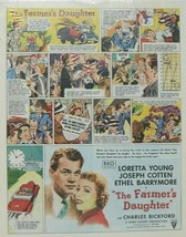 The Farmer&#39;s Daughter Vintage Movie Print Ad w/ Loretta Young Joseph Cotten - £5.93 GBP