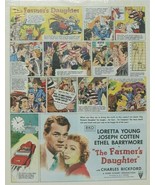 The Farmer&#39;s Daughter Vintage Movie Print Ad w/ Loretta Young Joseph Cotten - $10.17 CAD