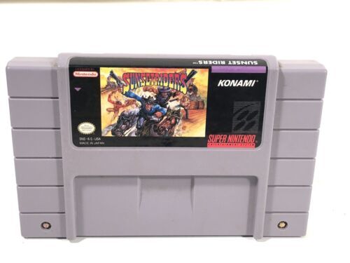 Sunset Riders Super good Nintendo SNES Authentic Cartridge Konami 1993, TESTED!