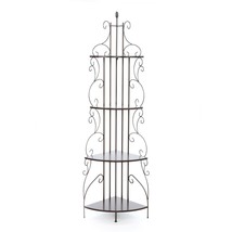 Ornate 4-Tier Metal Corner Bakers Rack Kitchen Dining Shelf - $6,178.13 MXN