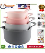 Nesting Non-Slip Mixing Bowls with Pour Spouts - 4-Piece Pink Kitchen Set - $738.34 MXN