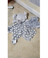 Heavenly Sent Minky Soft Large 30x30 Baby Security Blanket Lovey Gray El... - $13.09