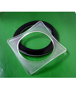 2 Vintage Lucite Bracelets Clear Square and Black White Laminated Bangle... - £20.73 GBP