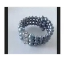 3 strand grey wire cuff mermaid bracelet with opening in back - $24.99