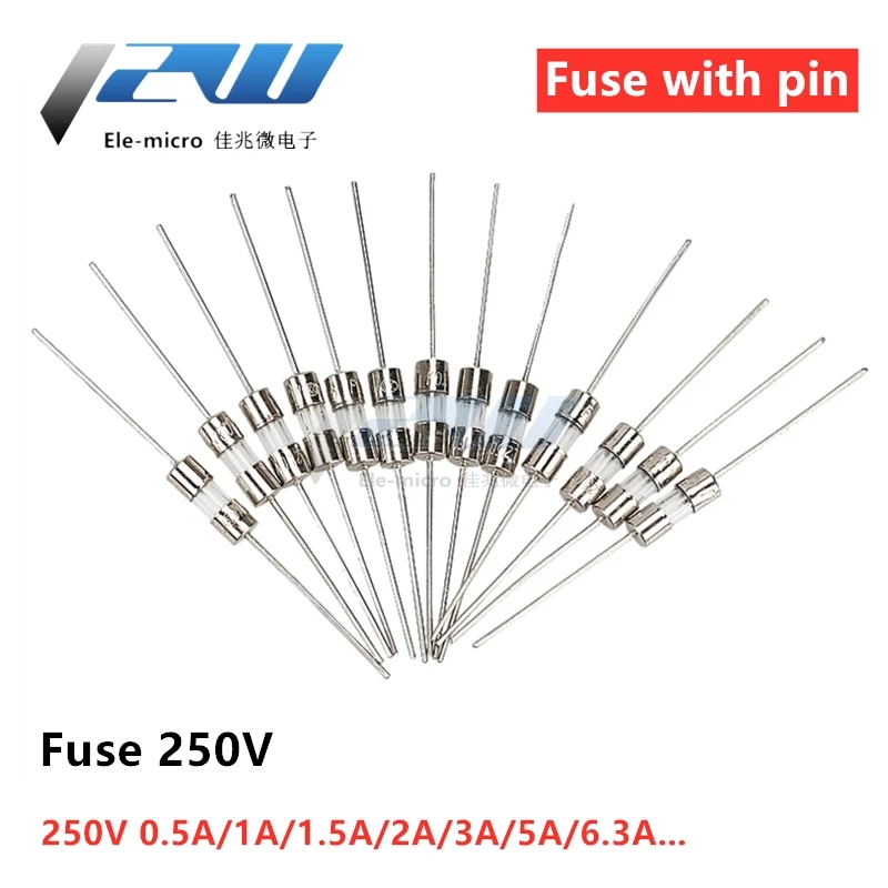 10pc 3.6*10 3*10 4*11 gl fast/slow speed fuse 250V 0.5A 1A 2A 3A 3.15A 4A 5A 6.3 - £40.05 GBP