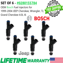 GENUINE Bosch set of 4 Fuel Injectors for 1998-2004 Jeep 4.0L I6 #0280155784 - £118.32 GBP