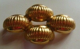 Vintage Coro Gold-tone Abstract Shell-like Brooch - £27.66 GBP