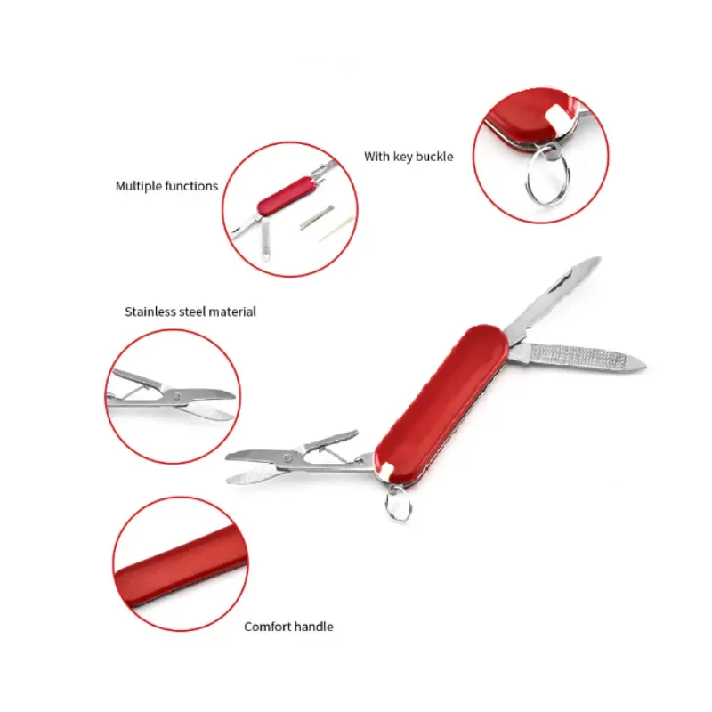 4 In 1 Folding  Clipper Scissors Knife with Key Manicure  Multi-functional - £8.87 GBP+