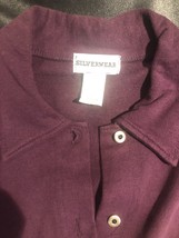 Silverware Womens Heavy Purple Shirt Button Front Long Sleeve Long Sleeve - £10.89 GBP