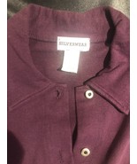 Silverware Womens Heavy Purple Shirt Button Front Long Sleeve Long Sleeve - $13.85