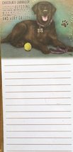 Chocolate Labrador Dog Magnetic Note Memo Pad - OUTGOING, WINNING PERSON... - $6.38
