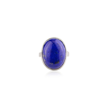 Natural Blue Lapis Lazuli Gemstone Ring Statement Lapis Lazuli Ring For Her - $205.00