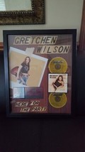 GRETCHEN WILSON - &quot;HERE FOR THE PARTY&quot; RIAA DOUBLE PLATINUM RECORD AWARD! - $400.00