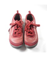 Keen Hush Lea CNX Bike Red Leather Sneakers Womens Size 8 Contour Arch - $31.68