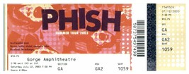 Etui Phish Pour Untorn Concert Ticket Stub Juillet 12 2003 Gorge Amph. de - $44.54