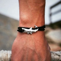 Namaste Hand Crafted Adjustable Rope Shark Anchor Nautical Bracelet FREE Gifts - £7.85 GBP