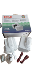 Pyle PLMR24 3.5&quot; 3-Way Marine Audio Mini Speakers White Weatherproof 200... - $29.99