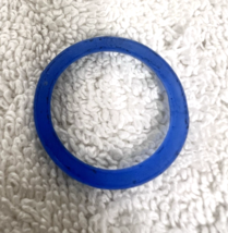 Vintage Chinese Aqua Blue Peking Glass Hoop Ring Sewing Basket Handle 1 ... - $9.41