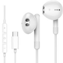 Usb C Headphones, Type C Earphones Hifi Stereo In Ear Wired Earbuds Usb C Earpho - £23.52 GBP