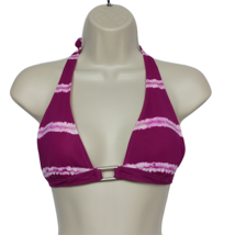 American Eagle Outfitters Triangle Halter Bikini Swimsuit Top Med Purple... - $20.79