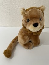 Russ Berrie &amp; Co. Inc. Stuffed Lion Brown 8 inches Tall 5 inches wide w/o tail - £7.90 GBP