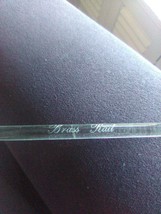 The Brass Rail New York City Glass Swizzle Stick  Drink Stirrer Phone #4440 - £9.52 GBP