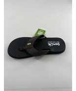 Sanuk Beer Cozy Mens Amputee Right Size 8 Flip Flop Sandal Dark Brown New - $23.81 CAD