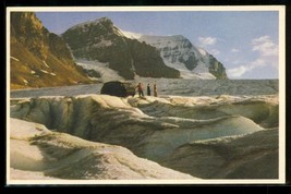 Vintage Postcard Athabasca Glacier Columbia Fields Snowmobile Byron Harmon Photo - £7.90 GBP