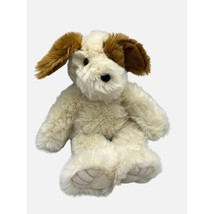 Build A Bear Beige Cream Tan Fluffy Puppy Dog Red Collar 16 Plush Stuffe... - $14.95