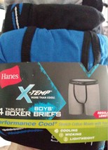 Hanes X-Temp Boy&#39;s 4-Pack Tagless Boxer Brief Underwear Size Small 6-8 - £12.61 GBP