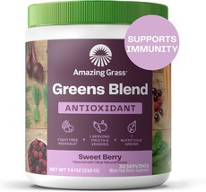 Amazing Grass Greens Blend Antioxidant: Super Greens Powder Smoothie Mix with Or - £39.16 GBP