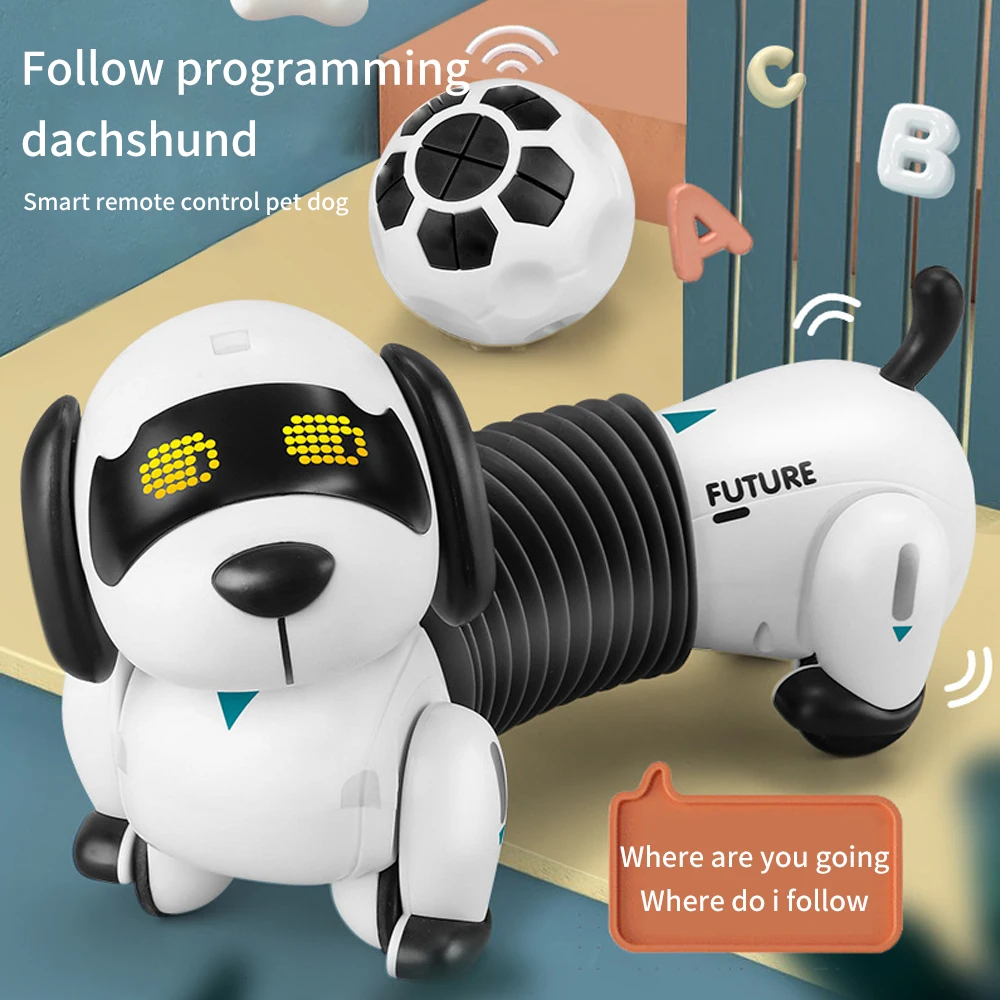 Robot Dog Toy Interactive RC Puppy Programable Sing Dance Electronic Animal Toy - £53.79 GBP
