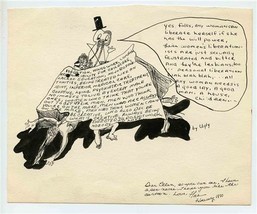 Hand Drawn Pen &amp; Ink Women&#39;s Liberation Statement By Ugly 1970 - £37.98 GBP